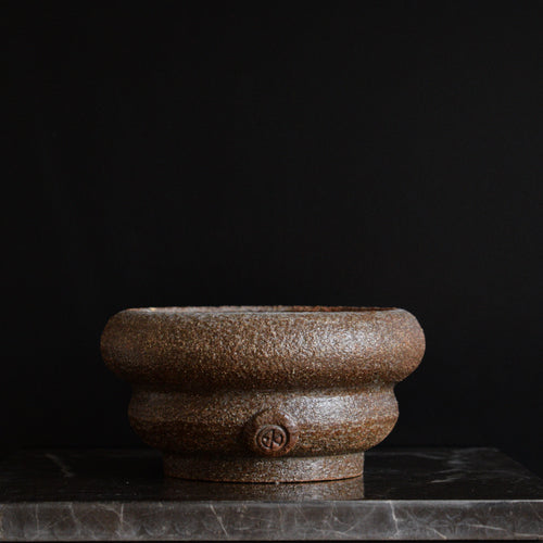 Caudiciform.com brun lerpotte med klar glasur - 14x7cm